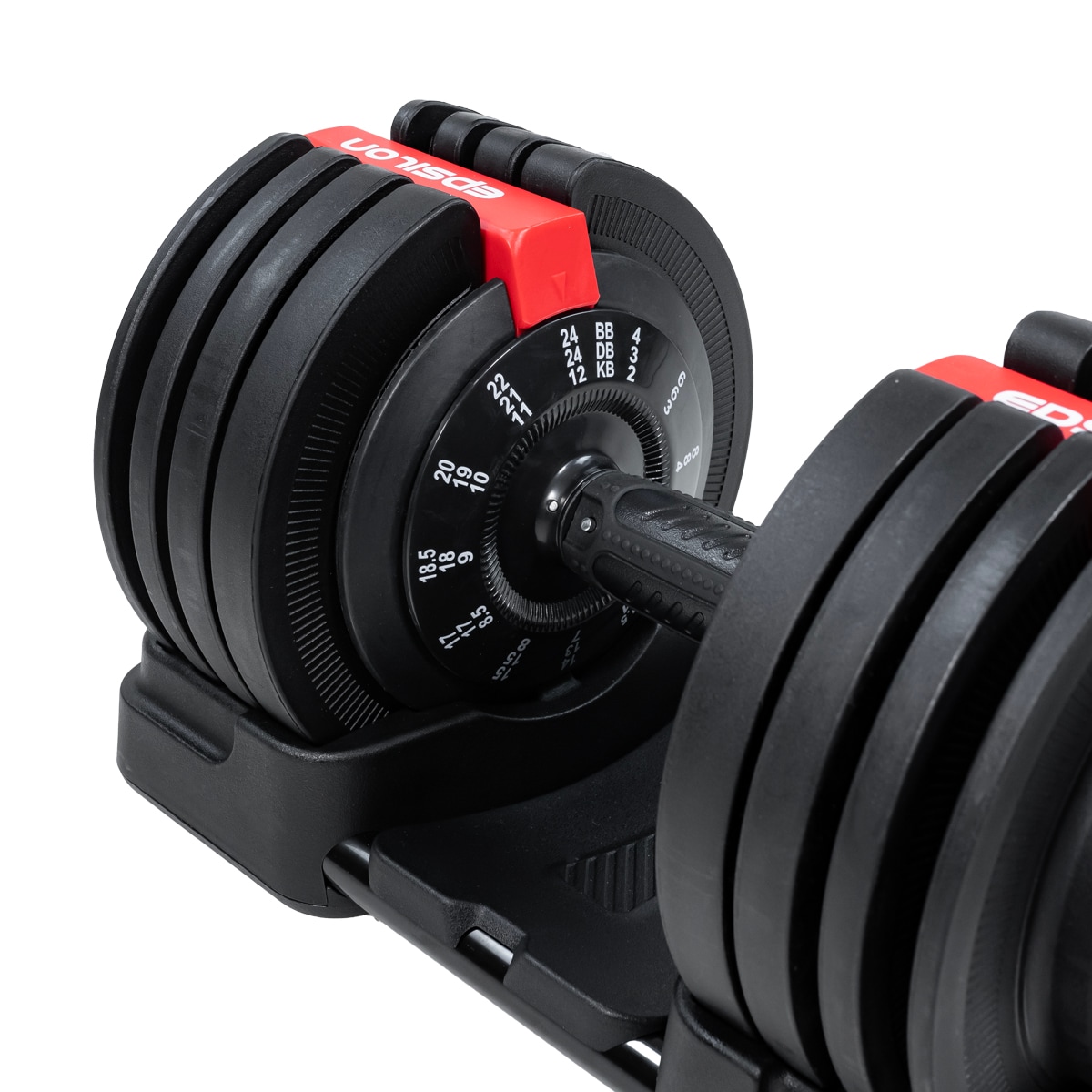 Justerbar hantel, skivstång och kettlebell 2,5 - 24 kg 
